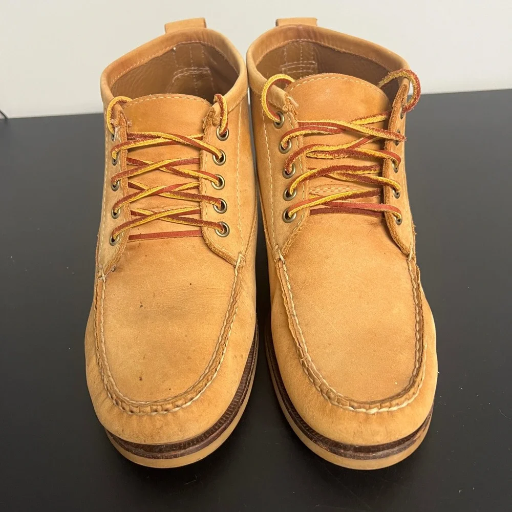 LL Bean Signature Mens Tan Leather Boots 281251 Size 10.5 D